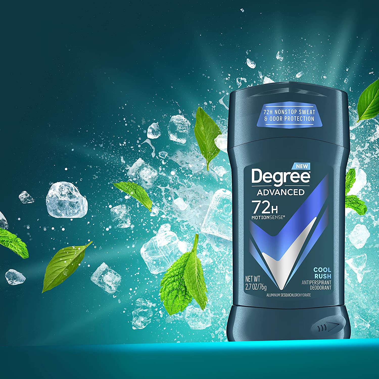 Degree Men Advanced Protection Antiperspirant Deodorant Cool Rush 4 count 72-Hour Sweat and Odor Protection Antiperspirant For Men With MotionSense Technology 2.7 oz - Image 15
